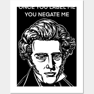 SOREN KIERKEGAARD quote .1 - ink portrait Posters and Art